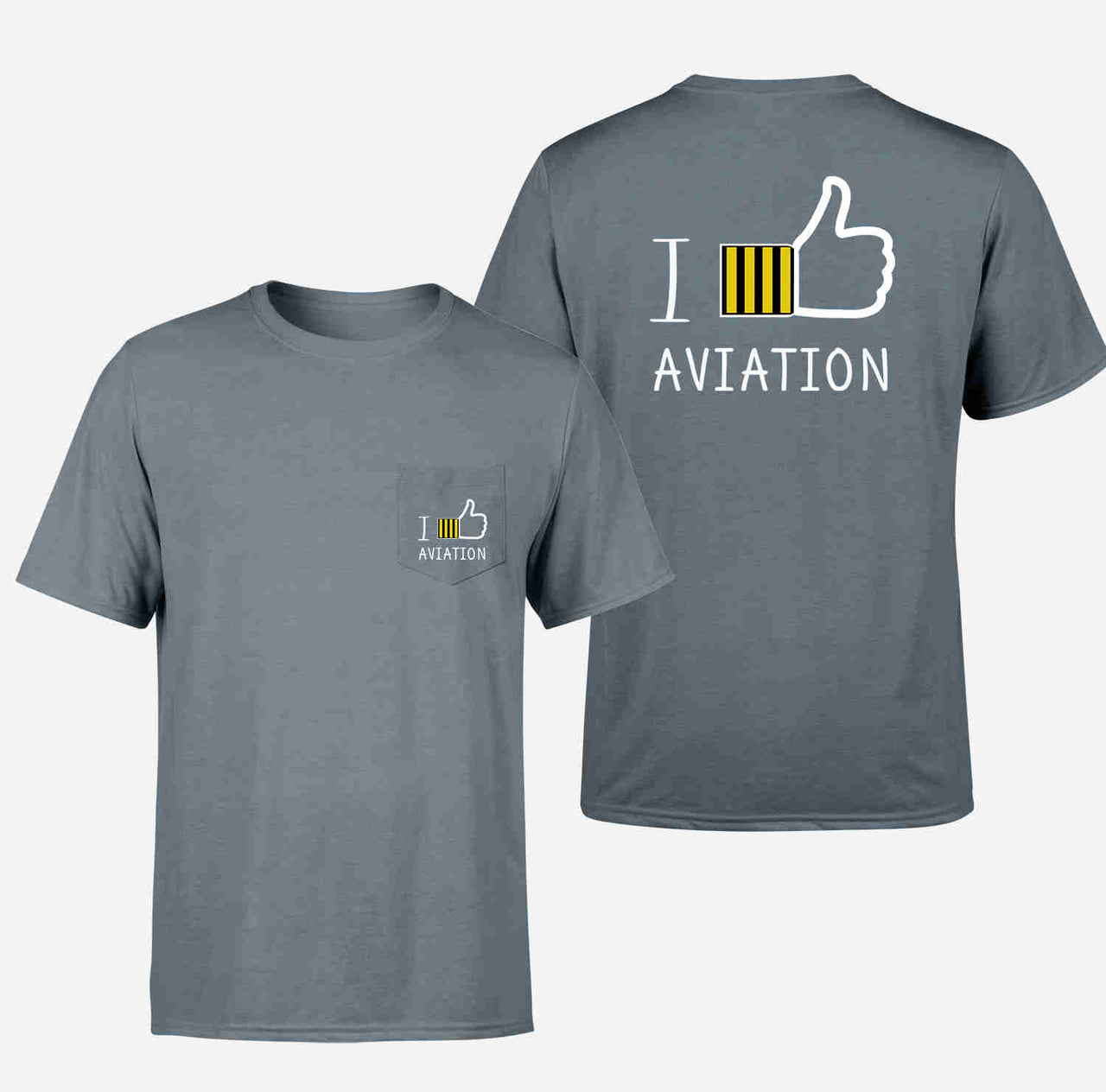 I Like Aviation Designed Pocket T-Shirts