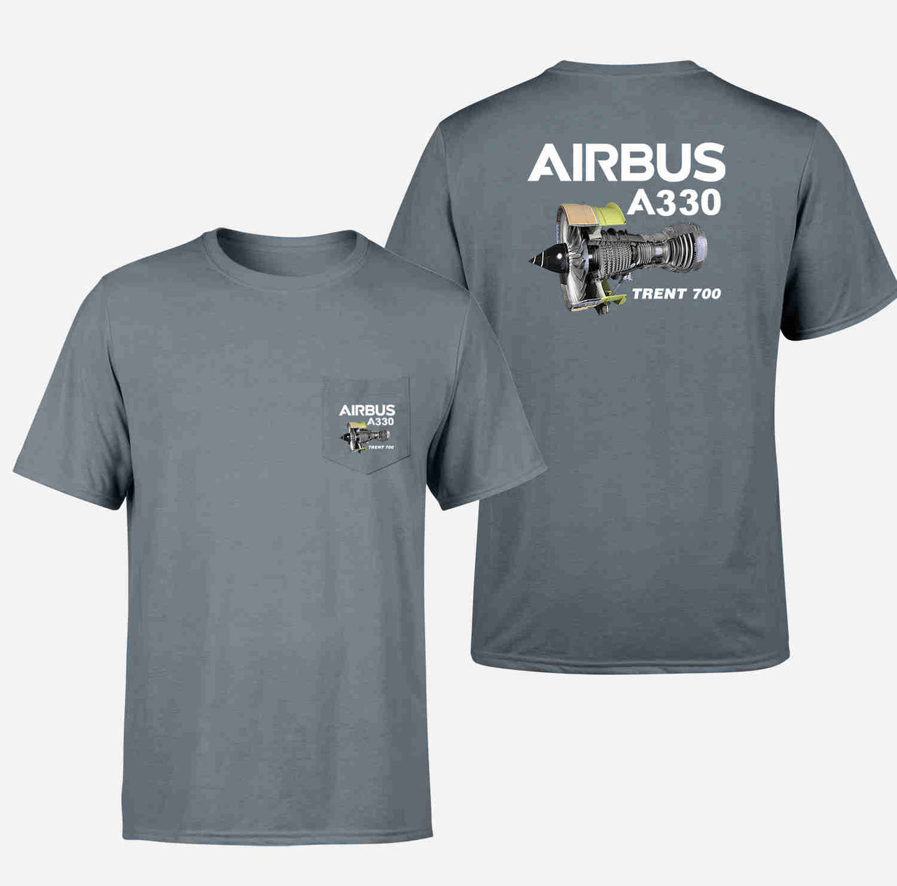 Airbus A330 & Trent 700 Engine Designed Pocket T-Shirts