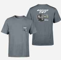 Thumbnail for Boeing 747 & GENX Engine Designed Pocket T-Shirts