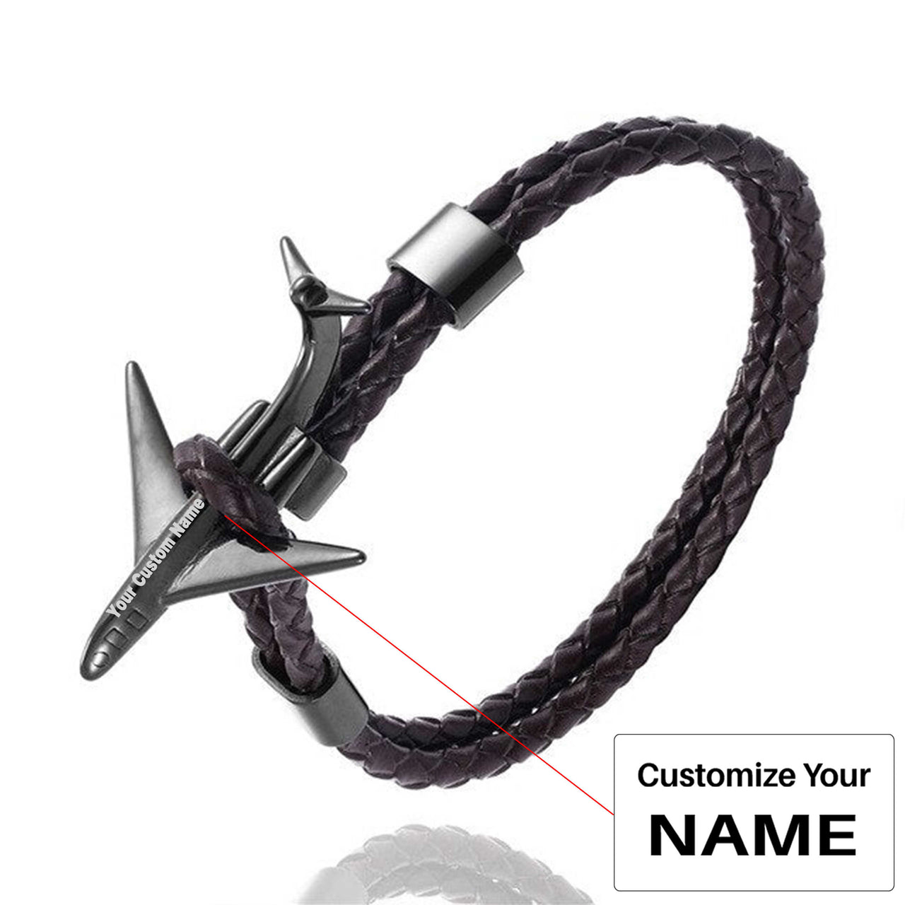 Super Cool Airplane Designed Leather Bracelets