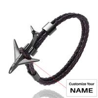 Thumbnail for Super Cool Airplane Designed Leather Bracelets