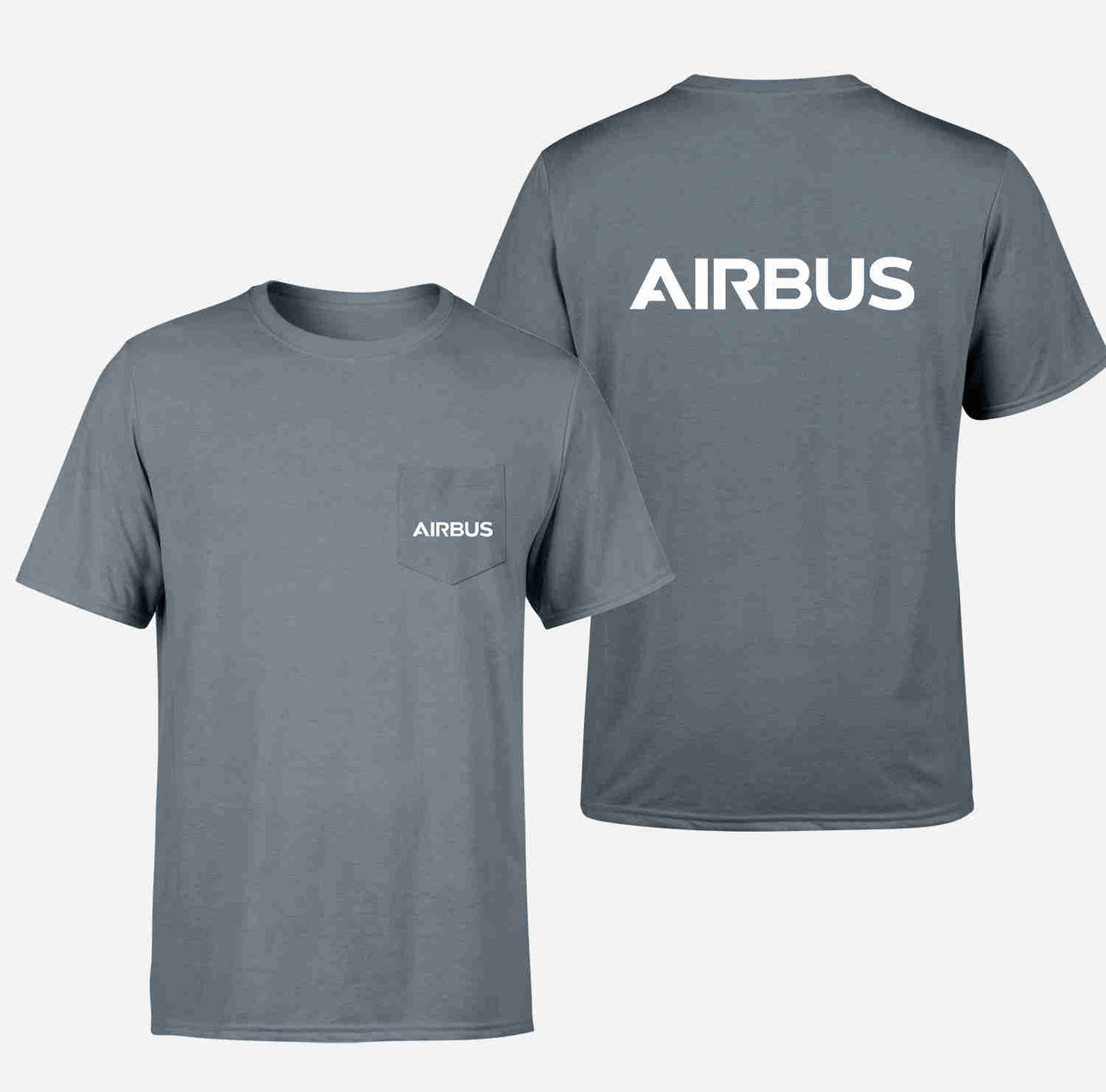 Airbus & Text Designed Pocket T-Shirts