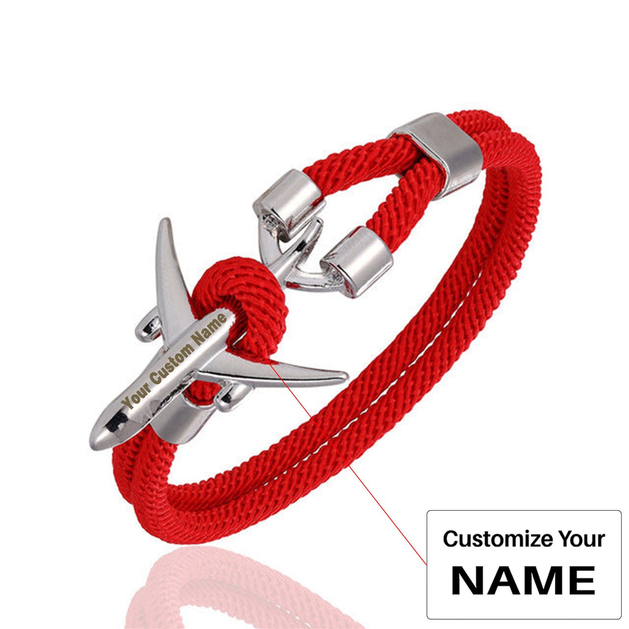 (Edition 2) Super Quality Stylish Airplane Shape Bracelets Silver(Pure Colours)