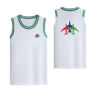 Thumbnail for Colourful 3 Airplanes Designed Basketball Style Sports Tank Tops