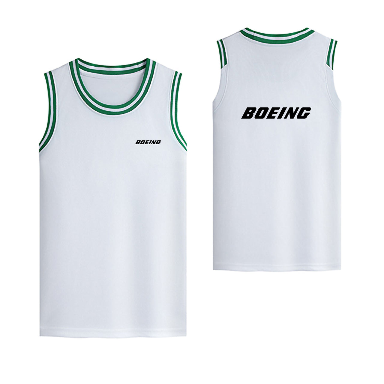 Boeing & Text Designed Basketball Style Sports Tank Tops