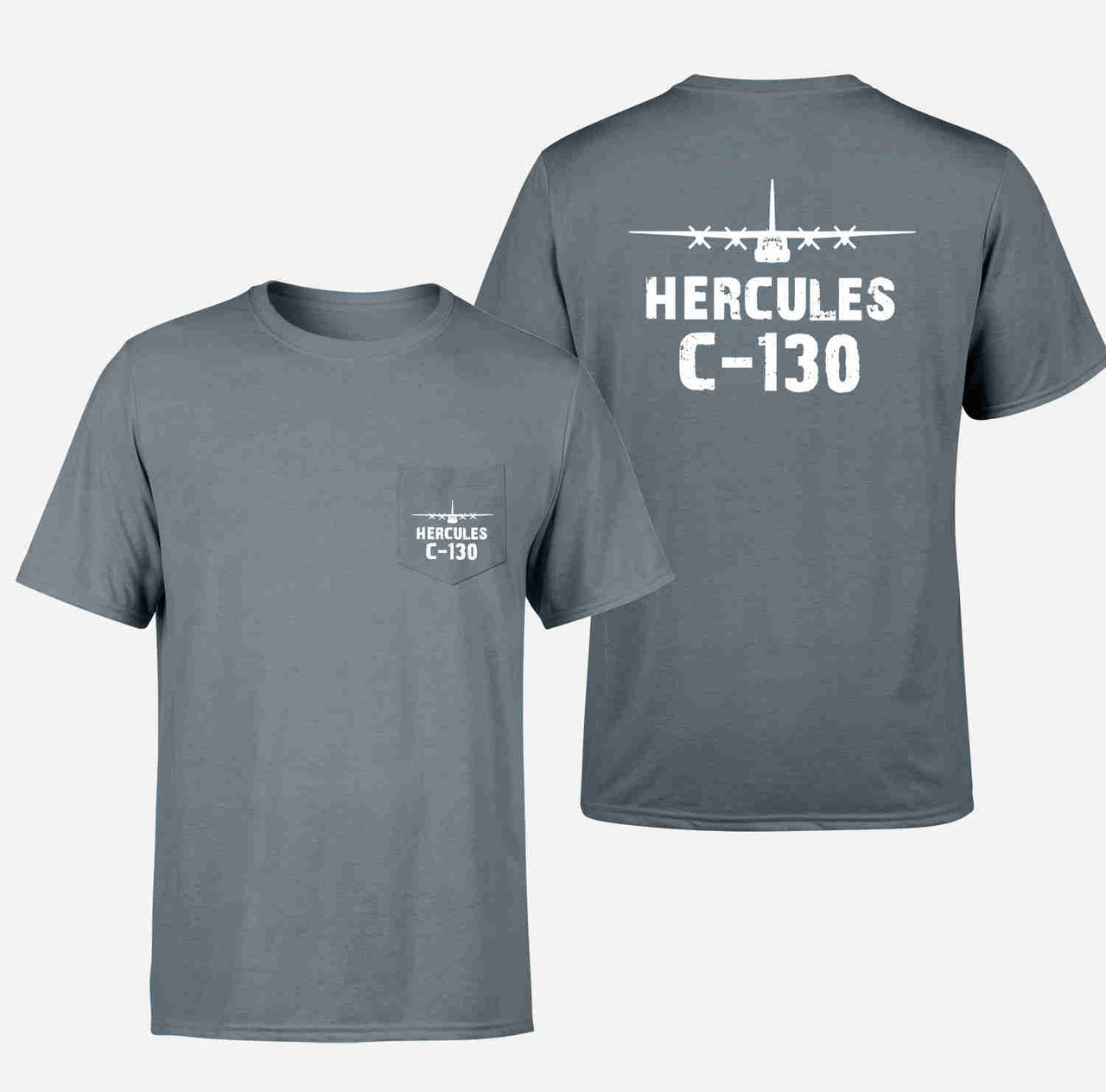 Hercules C-130 & Plane Designed Pocket T-Shirts