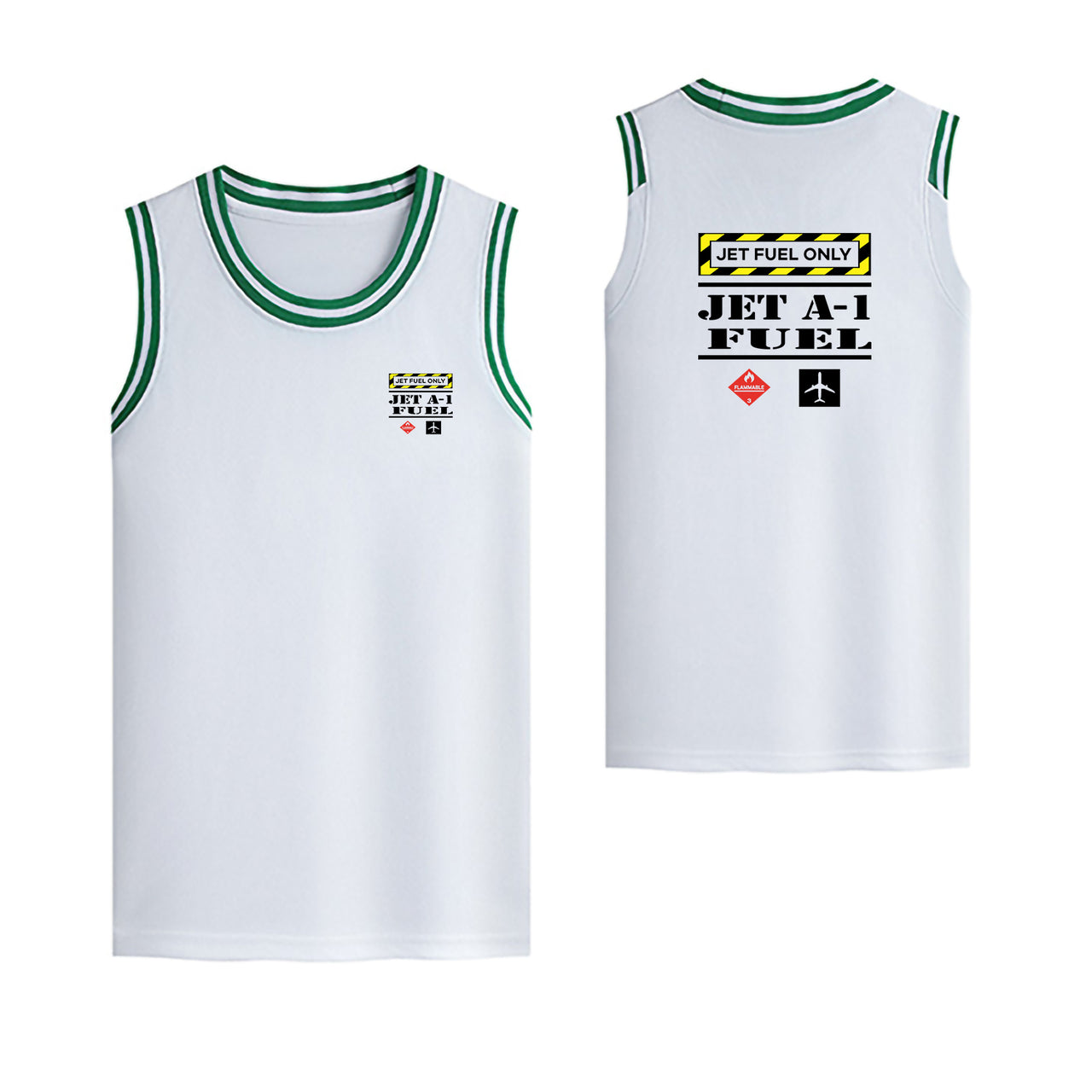 Jet Fuel Only Designed Basketball Style Sports Tank Tops