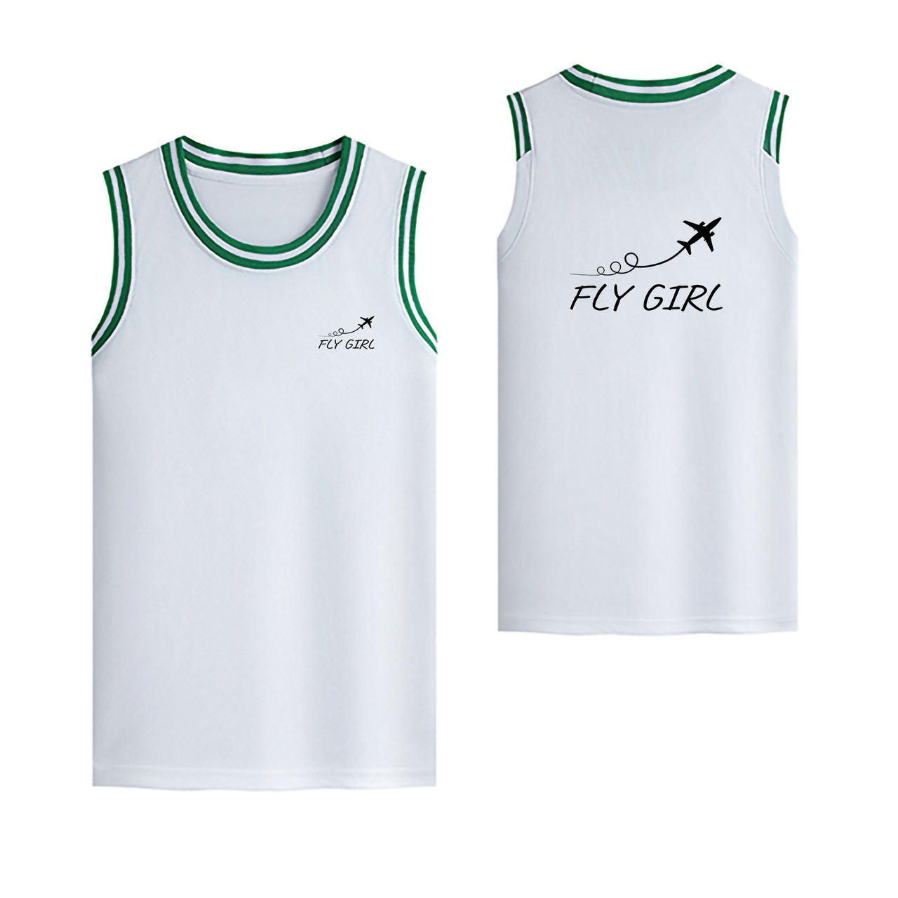 Just Fly It & Fly Girl Designed Basketball Style Sports Tank Tops