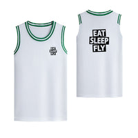 Thumbnail for Eat Sleep Fly Designed Basketball Style Sports Tank Tops