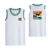 Thumbnail for Husband & Dad & Pilot & Legend Designed Basketball Style Sports Tank Tops