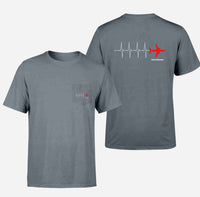 Thumbnail for Aviation Heartbeats Designed Pocket T-Shirts