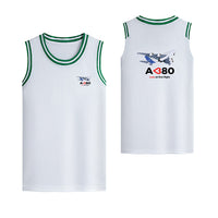 Thumbnail for Airbus A380 Love at first flight Designed Basketball Style Sports Tank Tops