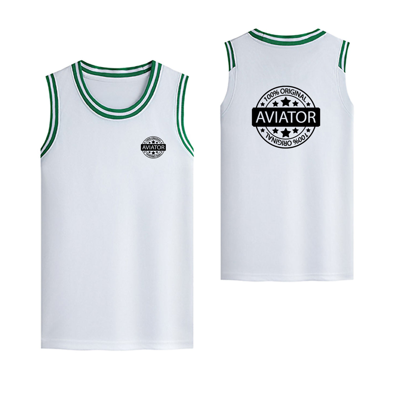 %100 Original Aviator Designed Basketball Style Sports Tank Tops