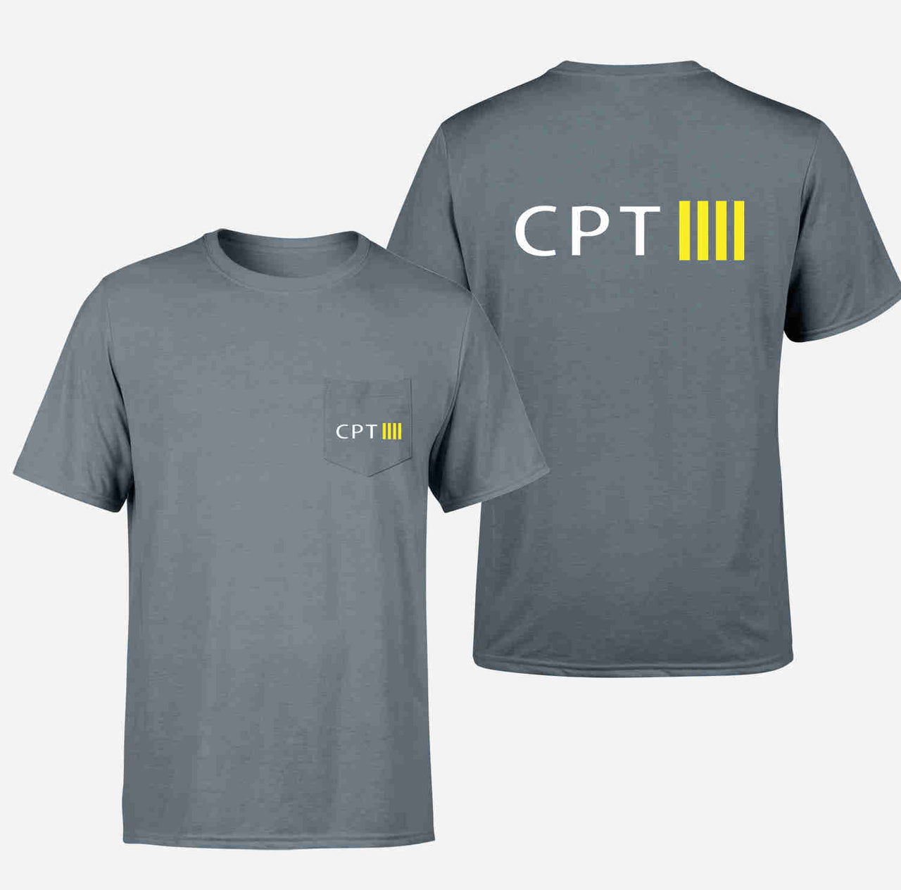 CPT & 4 Lines Designed Pocket T-Shirts