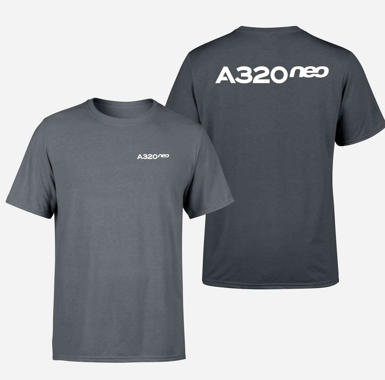 A320neo & Text Designed Double-Side T-Shirts