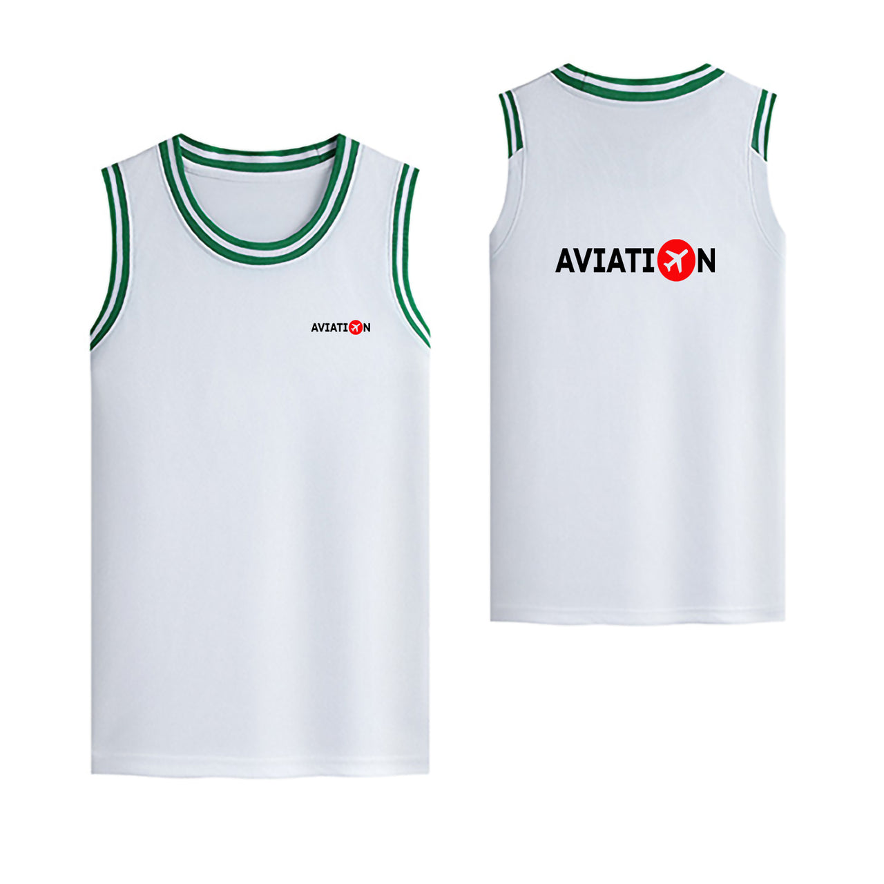 Aviation Designed Basketball Style Sports Tank Tops