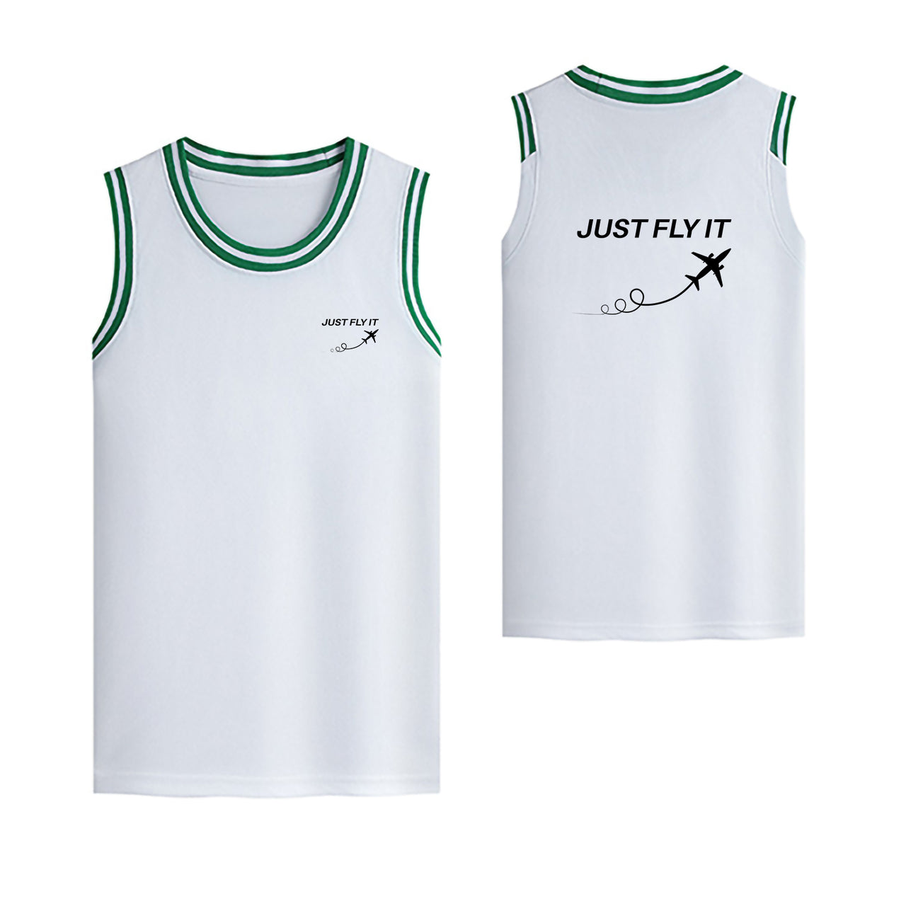 Just Fly It Designed Basketball Style Sports Tank Tops