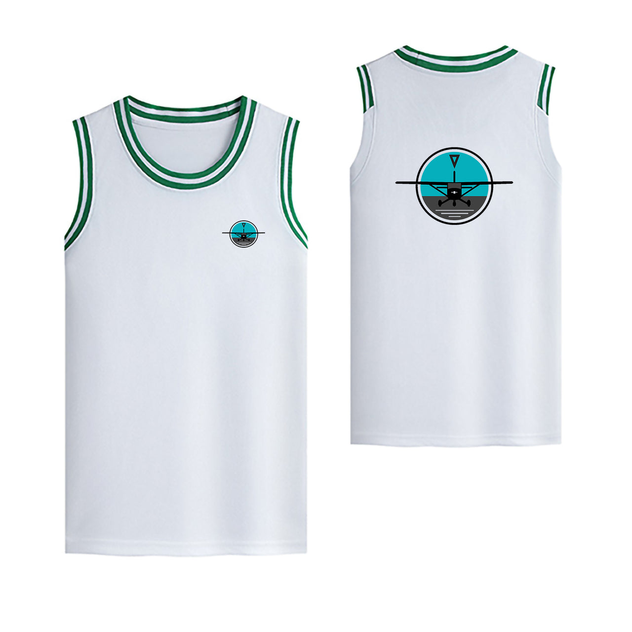 Cessna & Gyro Designed Basketball Style Sports Tank Tops