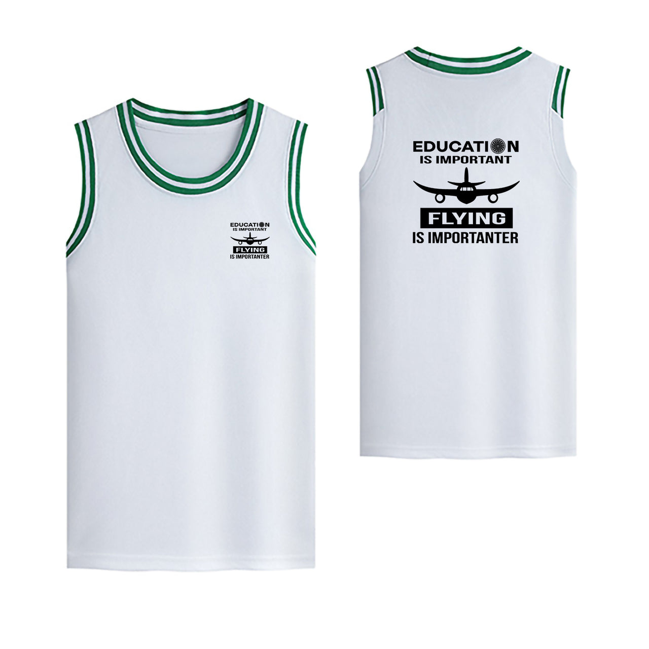 Flying is Importanter Designed Basketball Style Sports Tank Tops