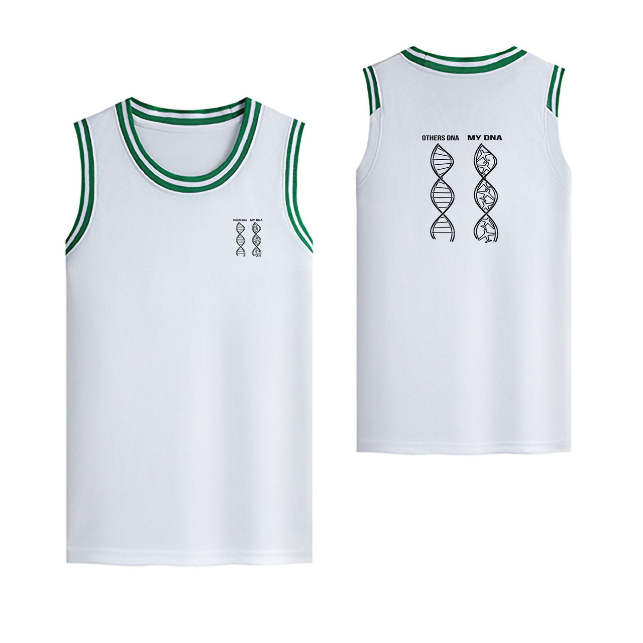 Aviation DNA Designed Basketball Style Sports Tank Tops