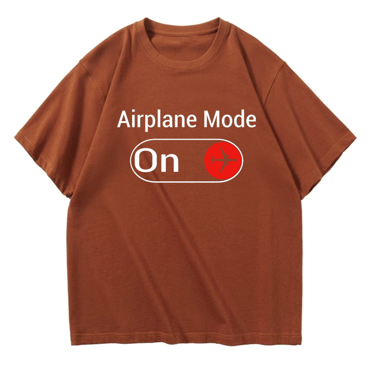 Airplane Mode On Designed Relax Fit T-Shirts