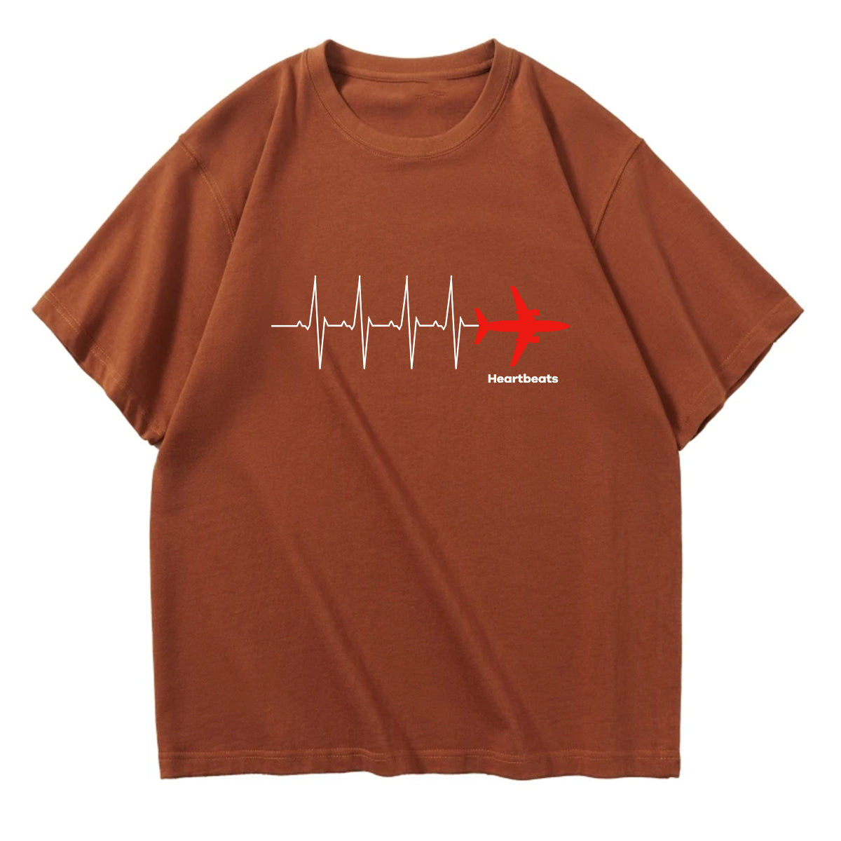 Aviation Heartbeats Designed Relax Fit T-Shirts