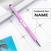 Thumbnail for A340 Flat Text Designed Ballpens Capacitive Screen Touch Pens