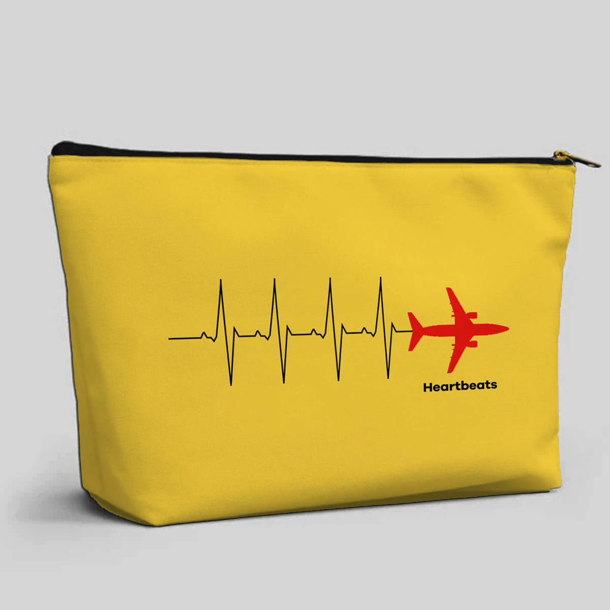 Aviation Heartbeats Designed Zipper Pouch