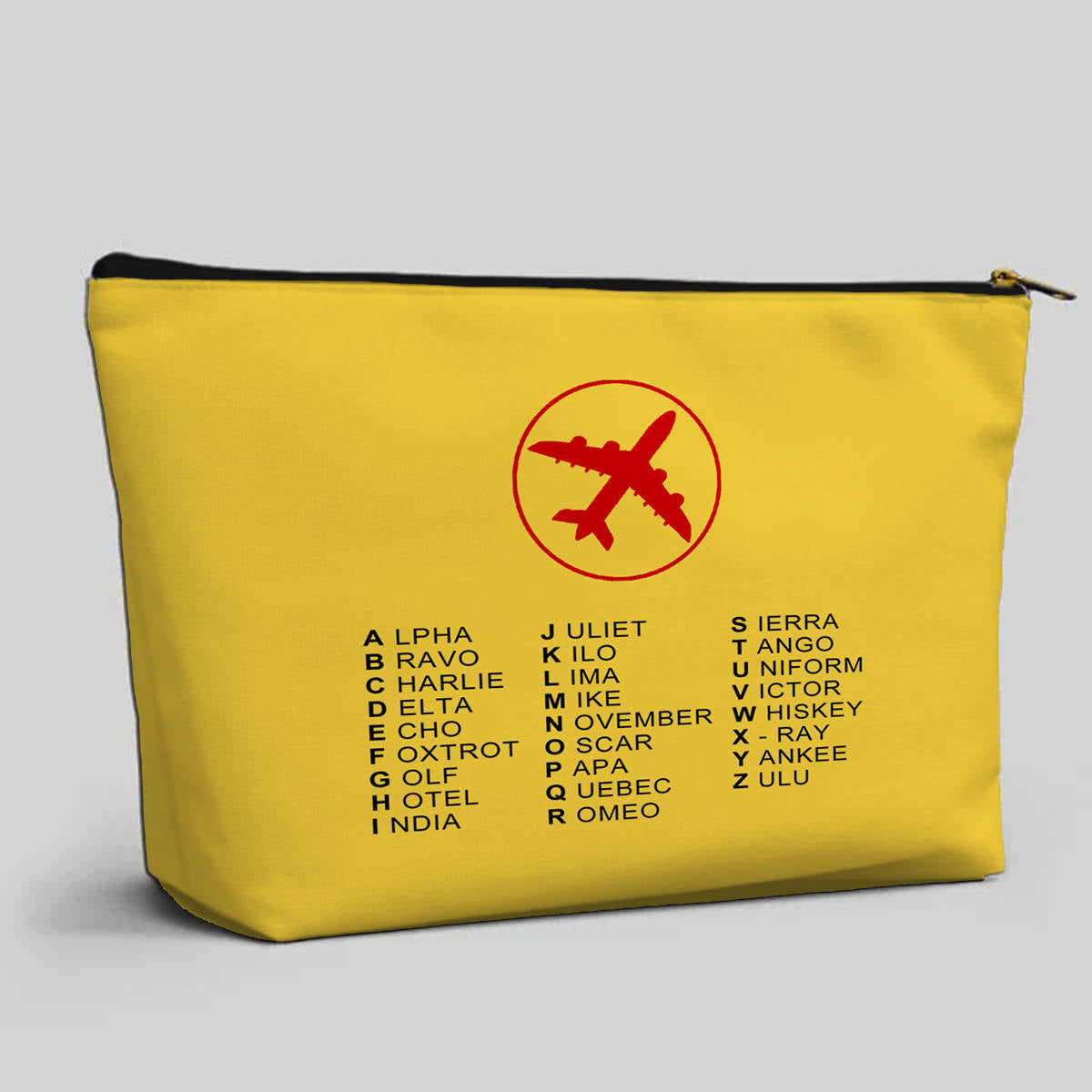 Aviation Alphabet 2 Designed Zipper Pouch