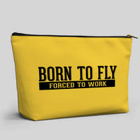 Thumbnail for Born To Fly Forced To Work Designed Zipper Pouch