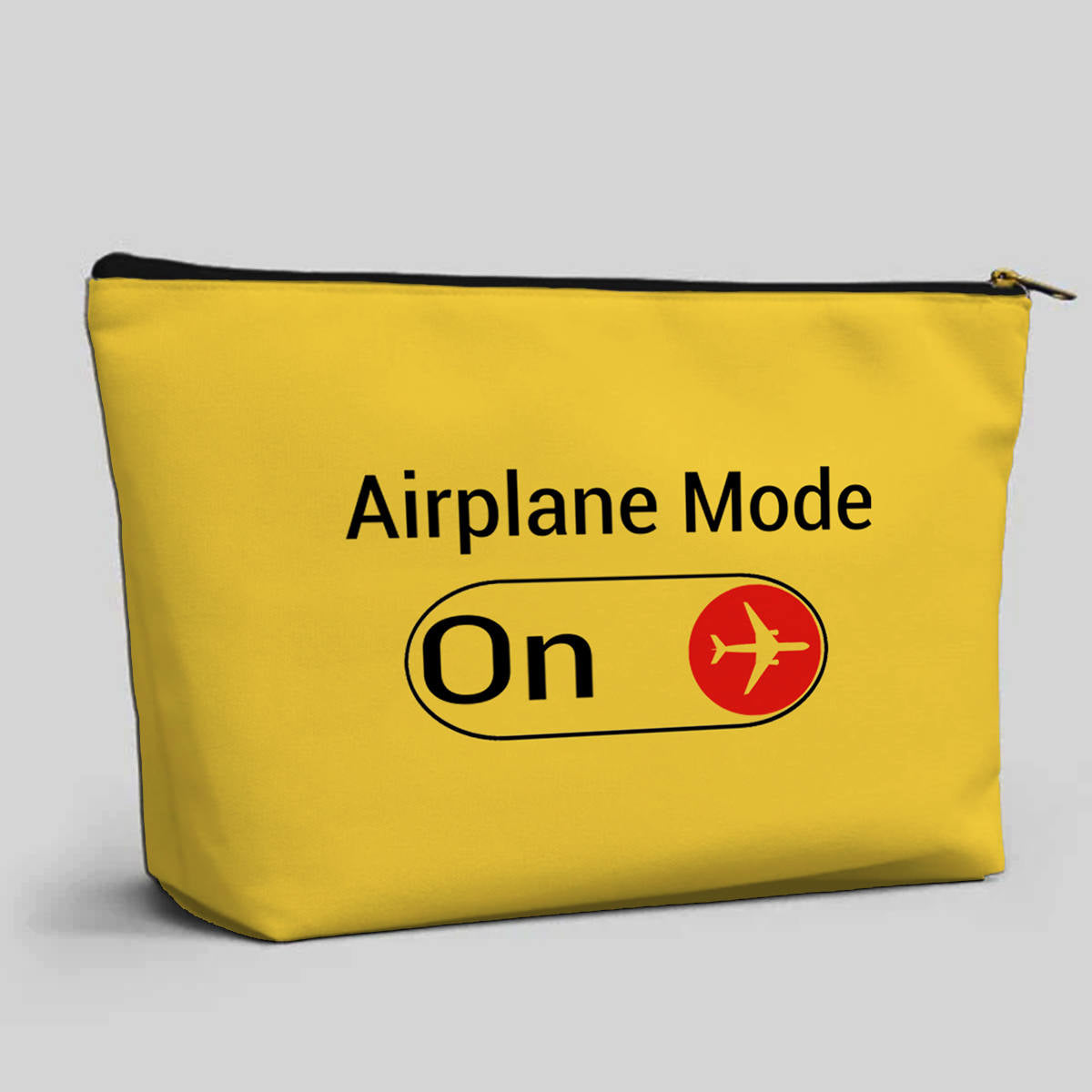 Airplane Mode On Designed Zipper Pouch