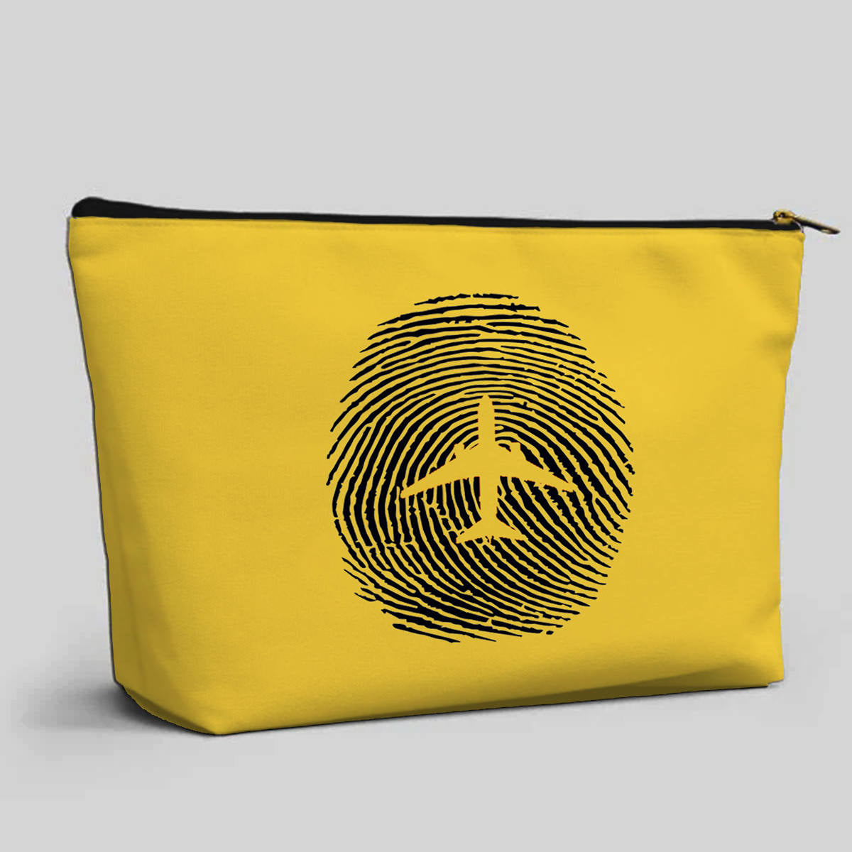 Aviation Finger Print Designed Zipper Pouch