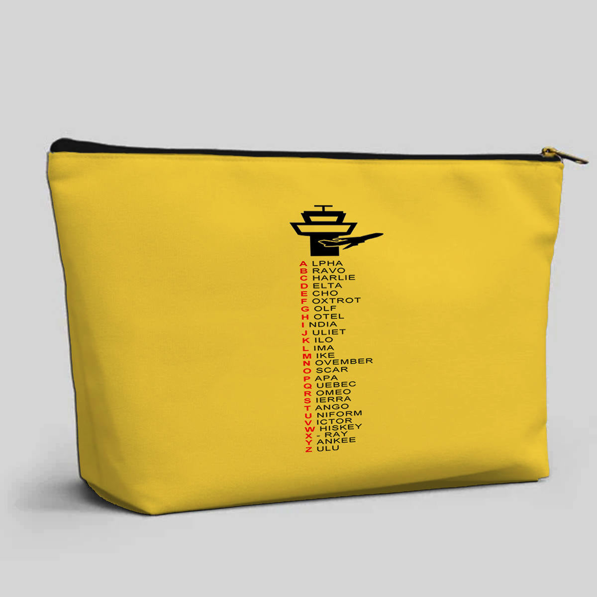 Aviation Alphabet Designed Zipper Pouch