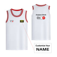 Thumbnail for Airplane Mode On Designed Basketball Style Sports Tank Tops