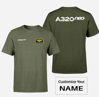 Thumbnail for A320neo & Text Designed Double-Side T-Shirts