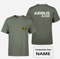 Thumbnail for Airbus A330 & Text Designed Pocket T-Shirts