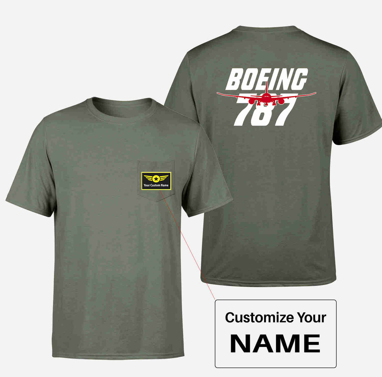 Amazing Boeing 787 Designed Pocket T-Shirts