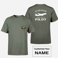 Thumbnail for Get High Every Day Sleep With A Pilot Designed Pocket T-Shirts