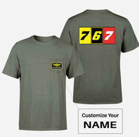 Thumbnail for Flat Colourful 767 Designed Pocket T-Shirts