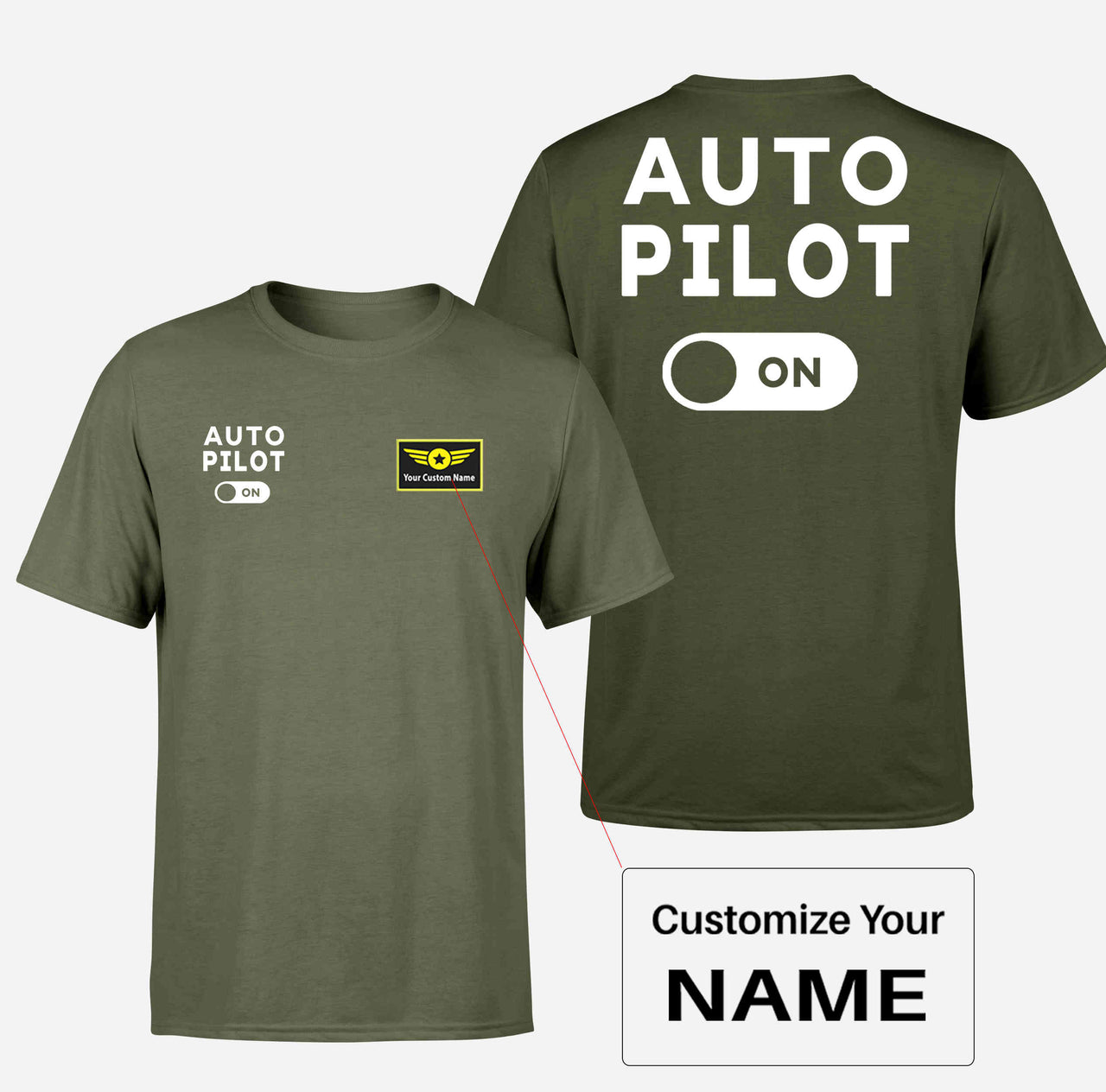 Auto Pilot ON Double-Side T-Shirts