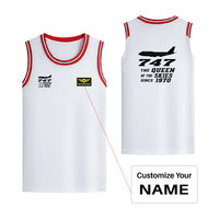 Thumbnail for Boeing 747 - Queen of the Skies (2) Designed Basketball Style Sports Tank Tops