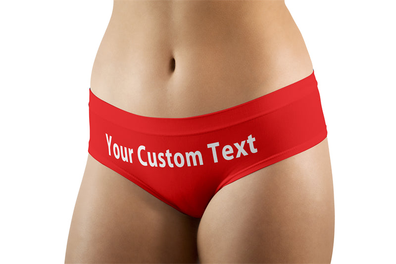 Custom Name (Red) Designed Women Panties & Shorts