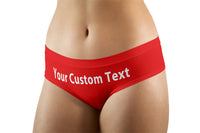 Thumbnail for Custom Name (Red) Designed Women Panties & Shorts