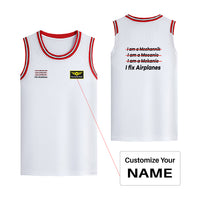 Thumbnail for I Fix Airplanes Designed Basketball Style Sports Tank Tops