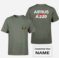 Thumbnail for Amazing Airbus A220 Designed Pocket T-Shirts