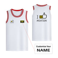 Thumbnail for I Like Aviation Designed Basketball Style Sports Tank Tops