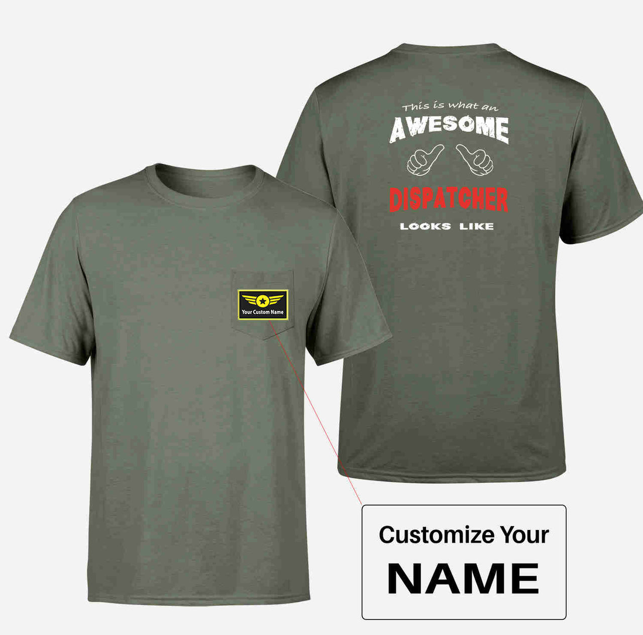 Dispatcher Designed Pocket T-Shirts