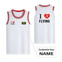 Thumbnail for I Love Flying Designed Basketball Style Sports Tank Tops