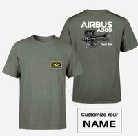 Thumbnail for Airbus A380 & Trent 900 Engine Designed Pocket T-Shirts