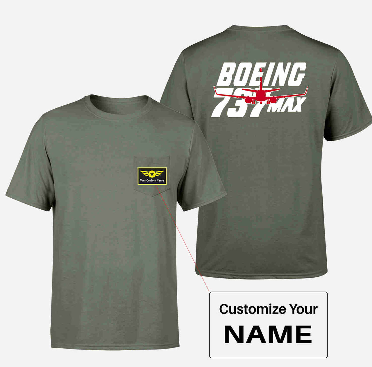 Amazing 737 Max Designed Pocket T-Shirts